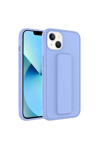 Apple Uyumlu iPhone 13 Kılıf Zore Qstand Kapak Lila
