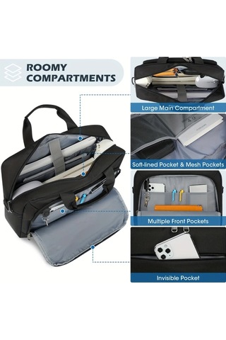 Xuweiwei Nubıly Erkek 15.6 Inç Yüksek Kaliteli Siyah Nylon Dizüstü Bilgisayar Çantası "value":"mavi"