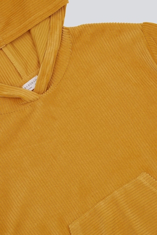 (KIDS GIRL) KADİFE KAPÜŞONLU SWEATSHIRT HARDAL Hardal