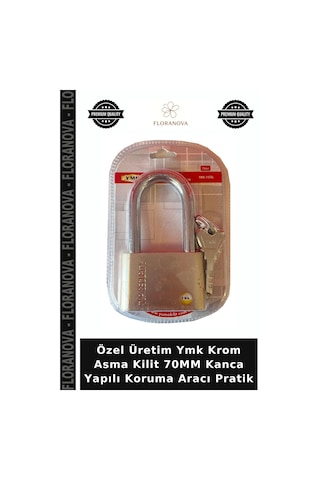 Özel Üretim Ymk Krom Asma Kilit 70mm Kanca Yapılı Koruma Aracı Pratik