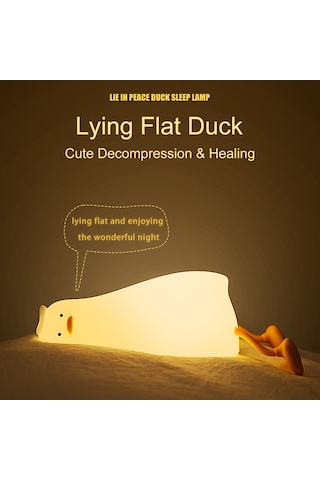Led Çocuk Gece Lambası Sevimli Ördek Şekilli Gece Lambası Silikon Gece Lambası Çocuk Odası Yatak Odası Oturma Odası İçin