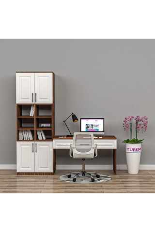 Gloss Membran Çalışma Masası Mdf Beyaz