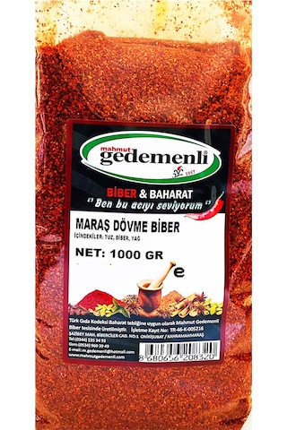 Mahmut Gedemenli Maraş Dövme Biber 1 KG Mahmut Gedemenli Maraş Dövme Biber 1 KG
