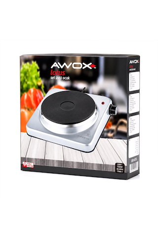 Awox Lotus Tek Gözlü Elektrikli Ocak Plate 185mm.1500w 5639