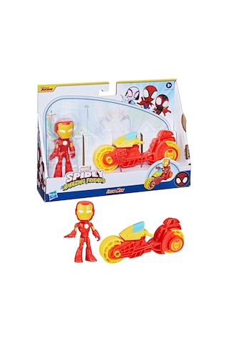 Spider And His Amazing Friends Motosiklet Ve Figür İron Man F9346