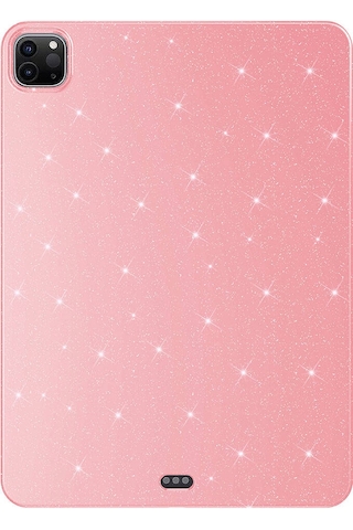 Teknocep İpad Pro 11 2022 M2 Simli Parlak Görünümlü Uyumlu Tablet Koton Kılıf-lila Tablet Kılıfı