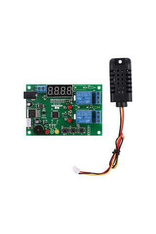 Dc 5V-24V Dijital Akıllı Sıcaklık ve Nem Kontrol Termostat Modülü
