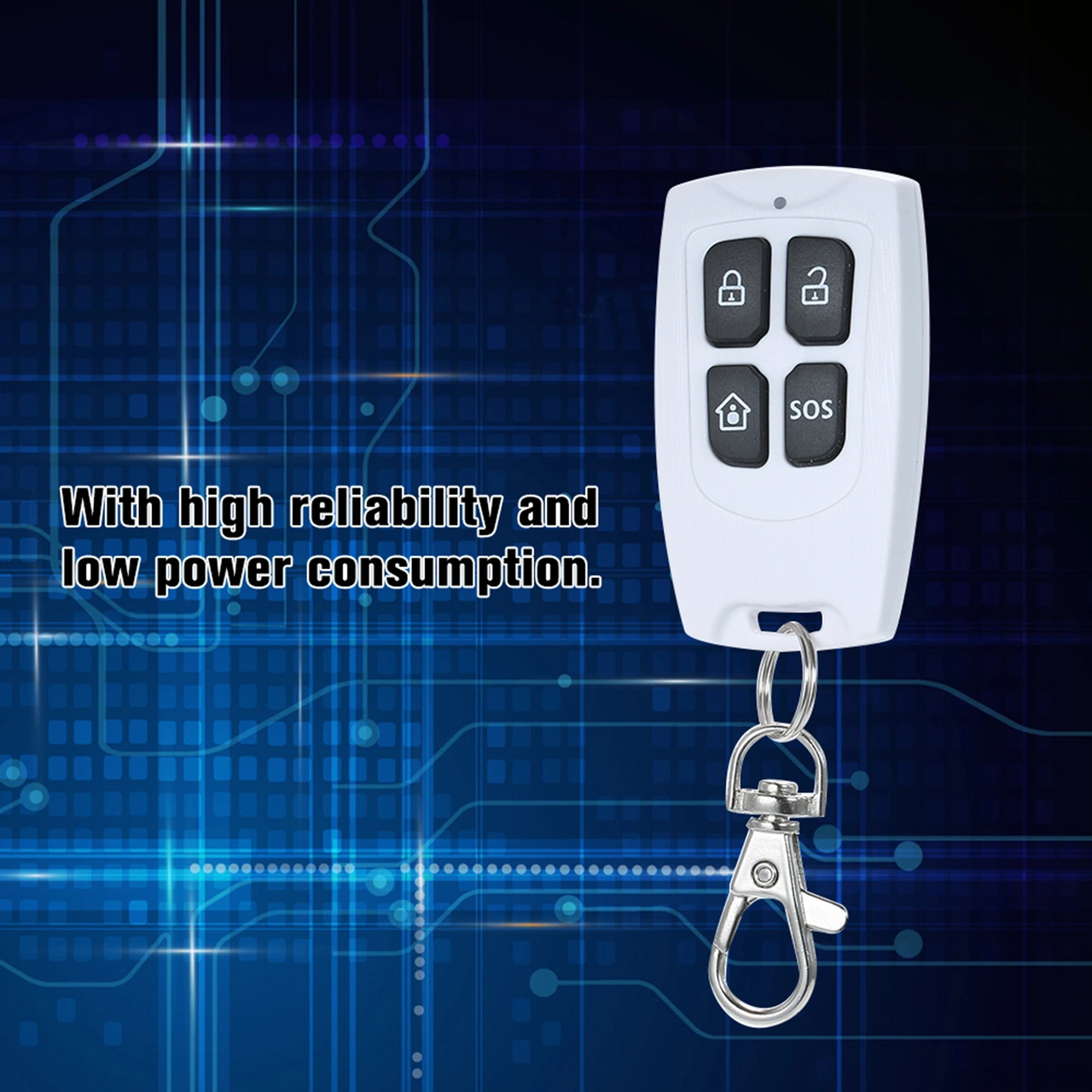 Xindoker 433mhz 1527 Protokolü 4 Tuşlu Kablosuz Kumanda Güvenlik/çözme/evde Güvenlik/acil Tuş - Ağ Geçidi İle Çalışır, Cr2032 Pil Dahil