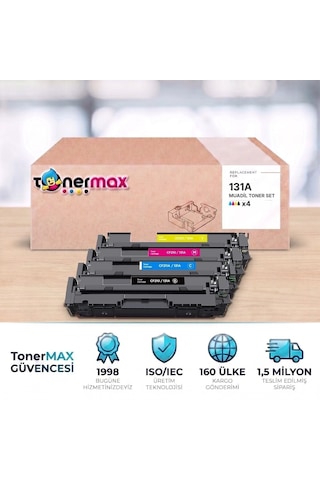 Hp Laserjet Pro 200 Color M251n Uyumlu Toner Seti Çipli 131a Cmyk