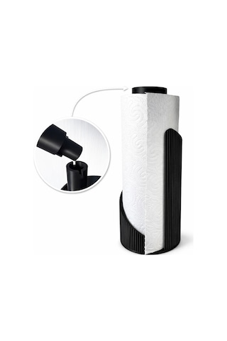 Kağıt Havluluk Standı Mutfak Kağıt Havlu Tutucu Modern Tasarım Havlu Organizer Rulo Havluluk Gri