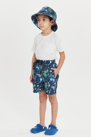 Benitto Kids Erkek Çocuk Desenli Deniz Şortu 7012-yeşil
