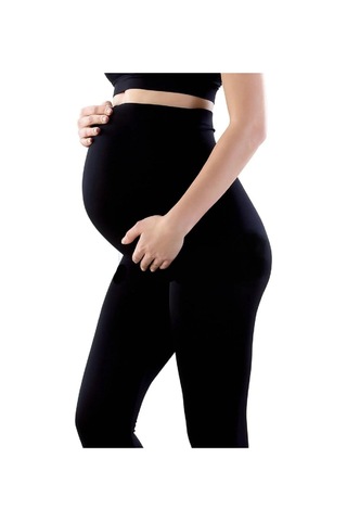 Kadın Dikişsiz Hafif Korseli Bel Ayarlı Siyah Hamile Taytı 1 Aadet Hamile Külodu Hediyeli