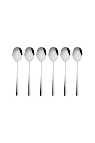Emsan Bead 6 Parça 18/10 Paslanmaz Çelik Çay Kaşığı Seti Platin Gümüş