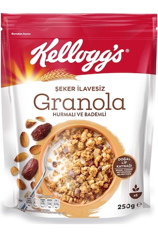 Kellogg's Şeker İlavesiz Hurmalı ve Bademli Granola 250 G