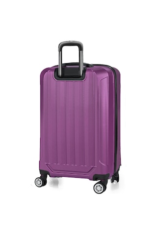 Polo&sky Spring Mor Renk Küçük Kabin Boy Valiz Bavul Füme