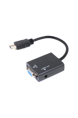4289 Hdmi To Vga Ses Destekli Monitör Dönüştürücü Kablo Çevirici