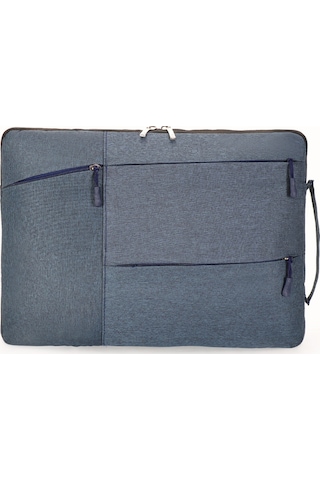 Yuntech01 15.6 İnç Lacivert Bilgisayar İç Çantası - Tablet Korumalı, Çok Fermuarlı, Dayanıklı Malzeme İle İş Ve Yaşam İçin El Çantası Siyah