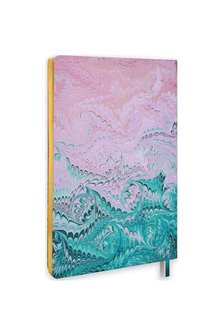 19x25 Ciltli Ebru - Design No 08 Çok Renkli