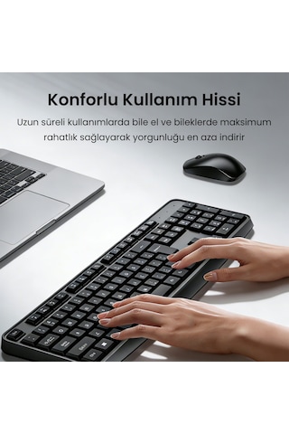 Veggieg Mk700 2.4ghz Kablosuz Multimedia Türkçe Q Klavye Mouse Seti Optik