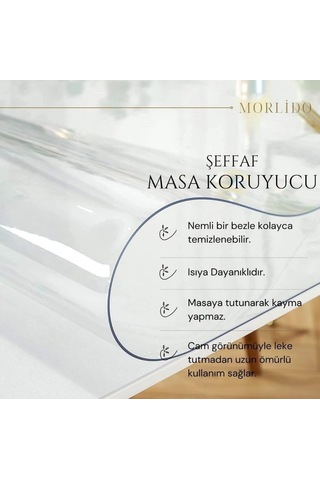 Şeffaf Kalın Masa Örtüsü Çok Renkli