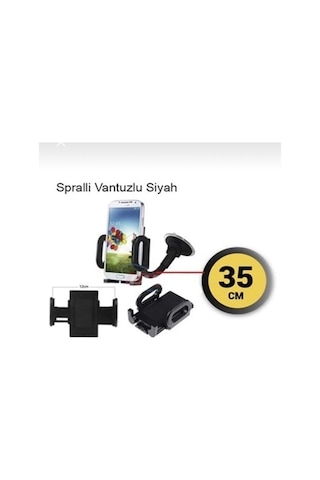 Spıralli Vakumlu Vantuzlu 35 Cm Telefon Tutucu Br5901951