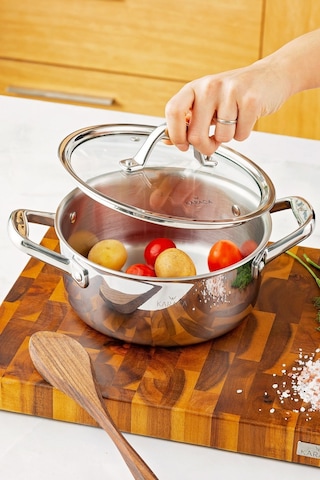 Karaca  Powersteel 3Ply 316+ İndüksiyon Tabanlı Çelik Petekli Tencere 20 Cm