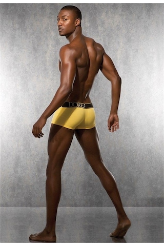 Mode Cool Doreanse Sarı Boxer Erkek Yazılı 1725 Siyah