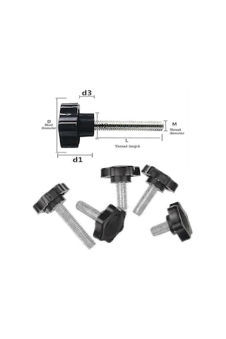 5/10 Adet Yıldız Şeklinde Dişli Sıkma Sapı Cıvatası Bakalit El Topuzu Sıkma Vidası Endüstri Ekipmanları Plastik Çelik M5 M6 M8 M5x12 5 Adet Diğer