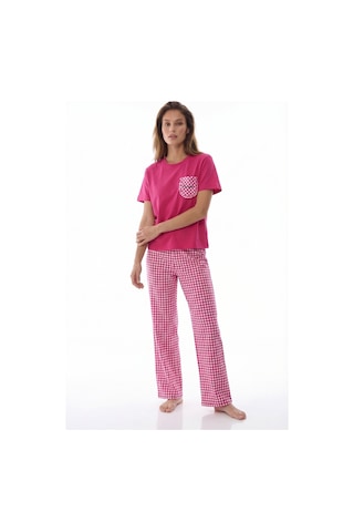 Penti Fuşya Cozy Heart Pamuklu Pantolon Pijama Takımı Carmıne