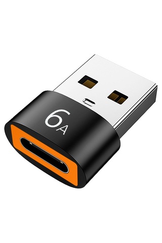 6a Tip C - Usb 3.0 Otg Adaptör Usb C Dişi - Usb Erkek Dönüştürücü, Siyah Çevirici