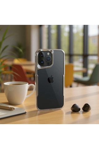 Apple Uyumlu iPhone 16 Kılıf Arkası Şefaf Tasarım Lazer Kaplama Sararmaz Silikon Kapak