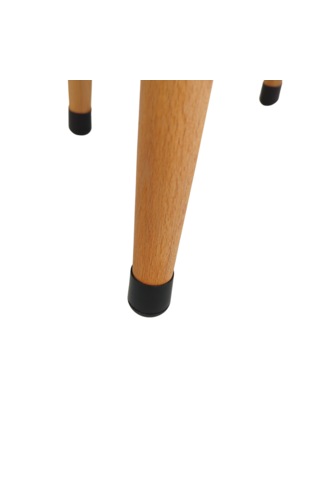 Ustaagac Puf Koltuk Bench Tabure Beyaz - Ahşap Ayaklı Beyaz