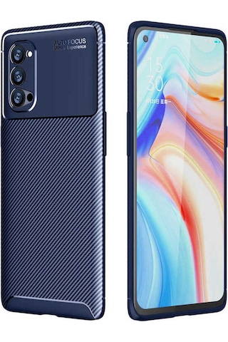 Oppo Reno 4 Pro 5g Kılıf Zore Negro Silikon Kapak Lacivert