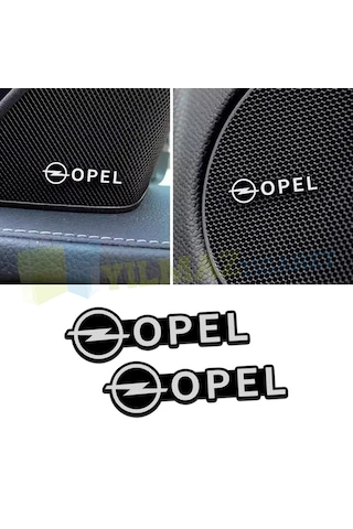 Opel Logo Hoparlör Sticker Arma Amblem Metal Yapışkanlı 2 Adet