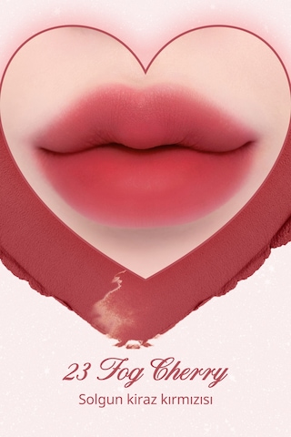 Dasique Kalp Tasarımlı Yoğun Pigmentli Köpük Yapılı Kadife Bitiş Sunan Ruj Souffle Color Pot 23 Fog Cherry 23 Fog Cherry