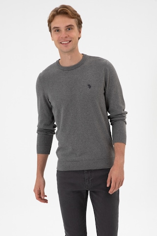 U.s. Polo Assn. Erkek Gri Melanj Kazak /triko 50313713-vr086 Gri Melanj