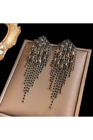 Işıltı Rhinestones Püskül Küpeler Kadın Hipo Alerjenik Sarkan Süslemeler İçin Doğum Günü Aşaması Parti Şov Topları Çok Renkli