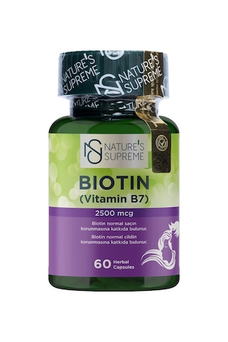 Natures Supreme Biotin 2500 Mcg 60 Kapsül Aromasiz