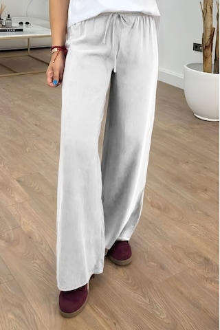 Feela Moda 2008 Bağcıklı Beli Lastikli Yıkamalı Modal Dokuma Palazzo Kadın Pantolon Ekru