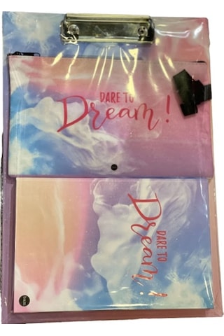 Dare To Dream 3lü Set Pembe Sekreterlik Kalemlik Ve Defter