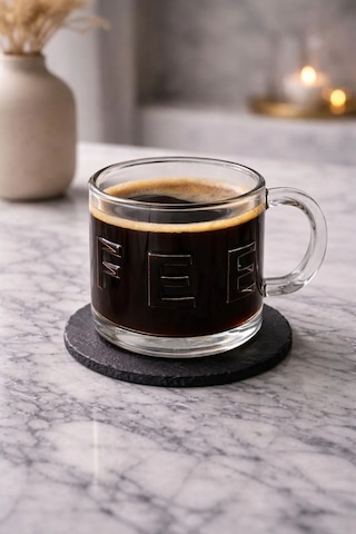 3 Lü Cam Kulplu Coffee Kahve Bardağı Bardak Kupa 320ml Şeffaf