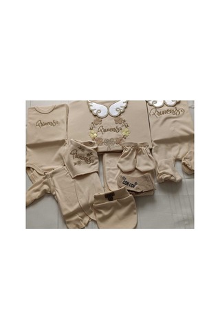 Conconbebe - Organik 10'lu Nakış İşlemeli Hastane Çıkışı Seti Sarı Sarı