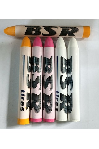Lastik Kauçuk Tebeşiri Meksika Pembe, Sarı, Beyaz Renk 6 Ad