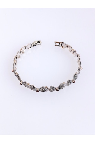 925 Ayar Gümüş Işıltılı Kelebek Tasarım Kadın Markazit Bileklik Doğum Günü Hediye Gümüş