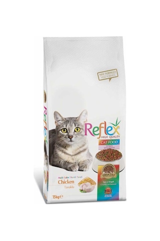 Reflex Multi Color Renkli Taneli Tavuklu Yetişkin Kedi Maması 15 KG