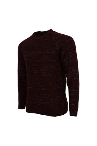 Erkek Kazak Sıfır Yaka Bordo Rar01114 001