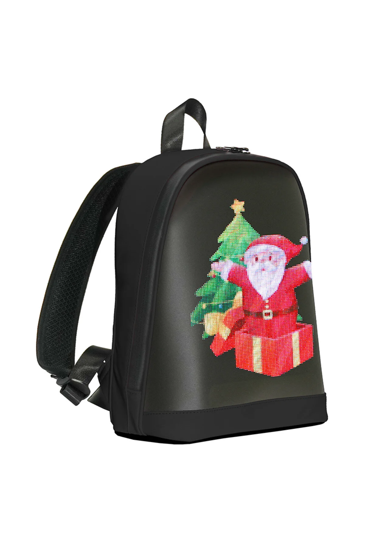 Led Ekranlı Akıllı Sırt Çantası Bluetooth Kontrollü Işıklı Dijital Ekran Çanta Siyah