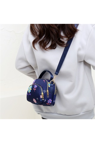 Casual Kadın Çiçekli Büyük Kapasiteli Omuz Çantası-küçük Elma Çok Renkli