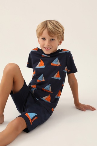 Rolypoly Boat Lacivert Erkek Çocuk Bermuda Takım 5274-43017 Lacivert