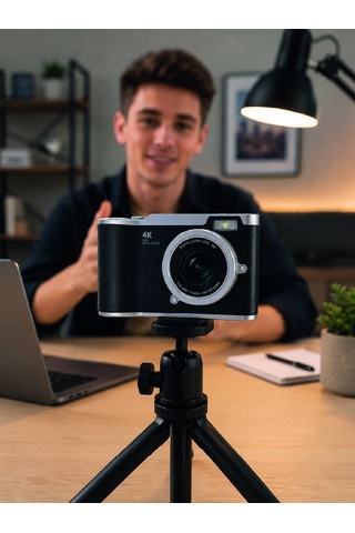 Taşınabilir Dijital Fotoğraf Makinesi Led Flaş Ve 18x Dijital Zoom